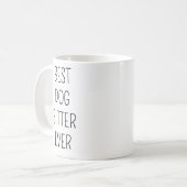 最高の犬シッター コーヒー コーヒーマグカップ (正面左)