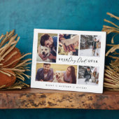 最高の犬パパへ 家族写真コラージュ フォトプラーク (側面)