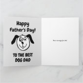 最高の犬パパへ 父の日のカード カード (内部)