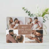 最高の犬パパへ 父の日のフラット写真コラージュ カード (スタンド正面)