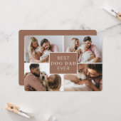 最高の犬パパへ 父の日のフラット写真コラージュ カード (正面/裏面インサイチュ)