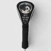 最高の犬パパバイパー父の日の写真カスタム写真 ゴルフヘッドカバー (正面)