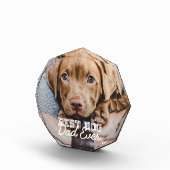 最高の犬パパ エバー 現代カスタムペット フォトブロック (右)