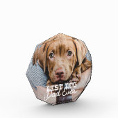 最高の犬パパ エバー 現代カスタムペット フォトブロック (左)