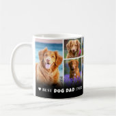 最高の犬パパ フォトコラージュ コーヒーマグカップ (左)