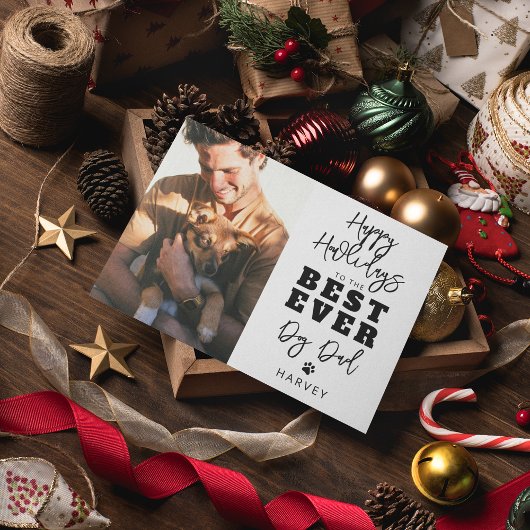 最高の犬パパ | フォトホリデーカード シーズンカード
