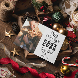 最高の犬パパ | フォト ホリデー カード