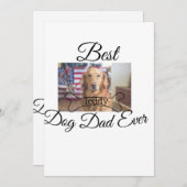 最高の犬パパ 追加 ペット名 フォト ボーン ゴールデンr シーズンカード (正面/裏面)
