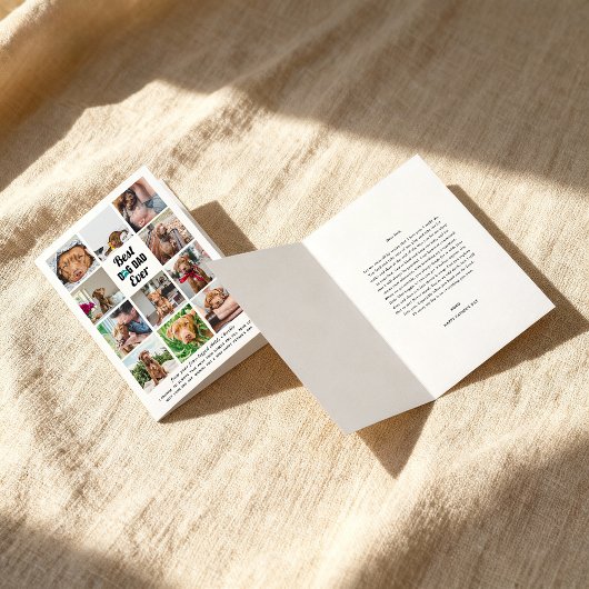 最高の犬パパ | 11枚の写真で作る父の日のコラージュ カード