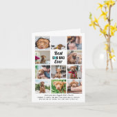 最高の犬パパ | 11枚の写真で作る父の日のコラージュ カード (黄色い花)