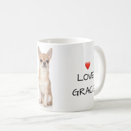 最高の犬ママ  チワワ 愛 名前 フォト コーヒーマグカップ