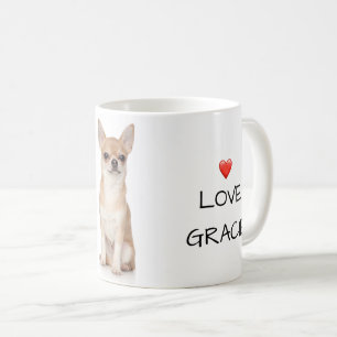 最高の犬ママ チワワ 愛 名前 フォト コーヒーマグカップ