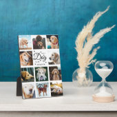 最高の犬記念モダン写真コラージュ パウ フォトプラーク (側面)