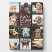 最高の犬記念 リアルな写真コラージュ 木製プレート フォトプラーク (正面)