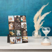 最高の犬記念 リアルな写真コラージュ 木製プレート フォトプラーク (側面)