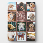 最高の犬記念 リアルウッド フォトコラージュ フォトプラーク (正面)