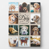 最高の犬記念 リアルフォトコラージュ パウ フォトプラーク (正面)