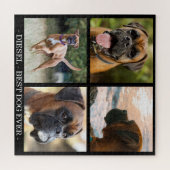 最高の犬 | オーダーメイド ペット 写真コラージュ ジグソーパズル (横)