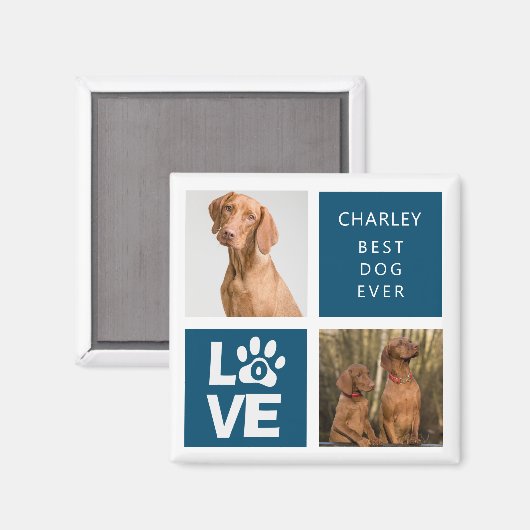 最高の犬 |フォトパーソナライズされたマグネット マグネット (正面/裏面)