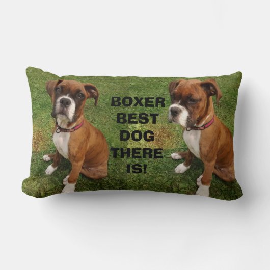 最高の犬、ボクサー pillow ランバークッション (正面)