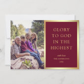 最高の状態で神に栄光を与える |クリスマスフォト シーズンカード (正面)