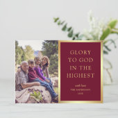 最高の状態で神に栄光を与える |クリスマスフォト シーズンカード (スタンド正面)