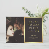 最高の状態で神に栄光を与える |クリスマスフォト シーズンカード (スタンド正面)