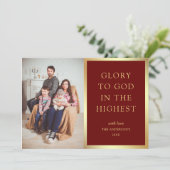 最高の状態で神に栄光を与える |クリスマスフォト シーズンカード (スタンド正面)