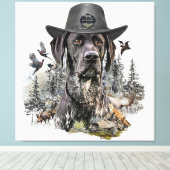 最高の狩り犬(GSP) キャンバスプリント (インサイチュ (ウッドフロア))