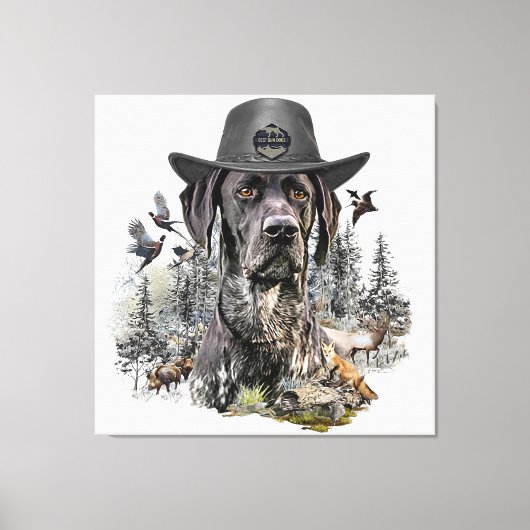 最高の狩り犬(GSP) キャンバスプリント (正面)