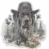 最高の狩り犬(GSP) シール (正面)