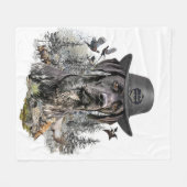 最高の狩り犬(GSP) フリースブランケット (正面(横))