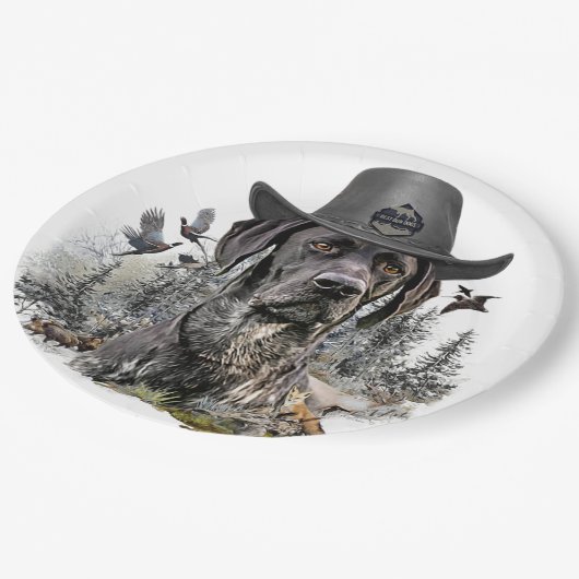 最高の狩り犬(GSP) ペーパープレート (アングル)