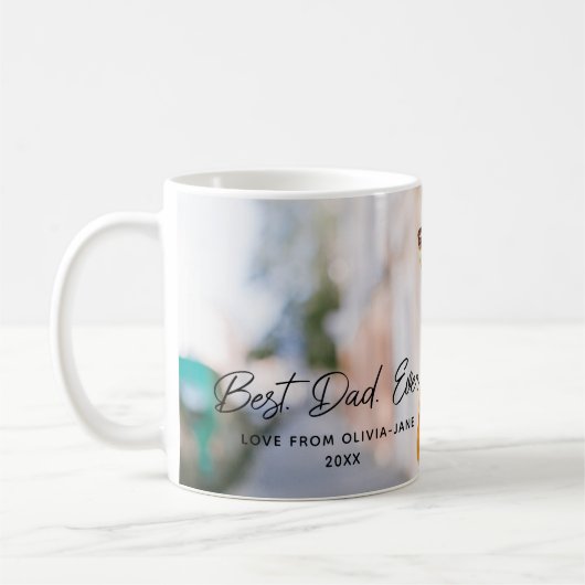 最高の独身のパパ・エバー・フォト・マグ コーヒーマグカップ (左)