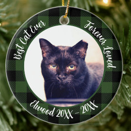 最高の猫のカスタムネーム クリスマス ペットのギフト セラミックオーナメント