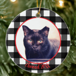 最高の猫のカスタム名 クリスマス ペットギフト セラミックオーナメント