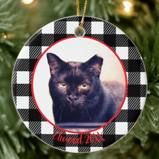最高の猫のカスタム名 クリスマス ペットギフト セラミックオーナメント