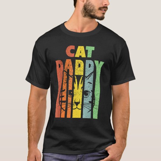 最高の猫のパパ キティンお父さん ネコおやじ Tシャツ (正面)