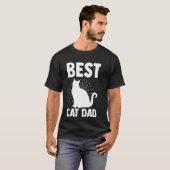 最高の猫のパパ 動物 Tシャツ (正面フル)