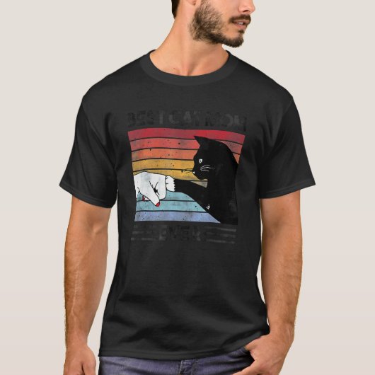 最高の猫のママです レトロな猫のママ 猫 1 Tシャツ (正面)
