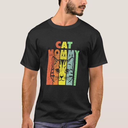 最高の猫のママの子猫の母猫ママ猫ママ Tシャツ (正面)