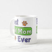最高の猫のママ コーヒーマグカップ (正面左)