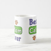 最高の猫のママ コーヒーマグカップ (中央)