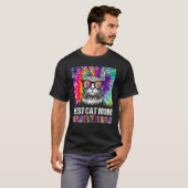 最高の猫のママ タイ染め ネコ母 母の日 C Tシャツ (正面フル)