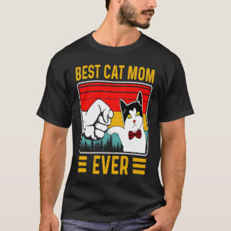 最高の猫のママ ネコ母さん グランマ 猫好きな人へ Tシャツ