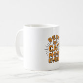 最高の猫のママ ネコ ネコ好き ヴィンテージ風デザイン コーヒーマグカップ (正面左)