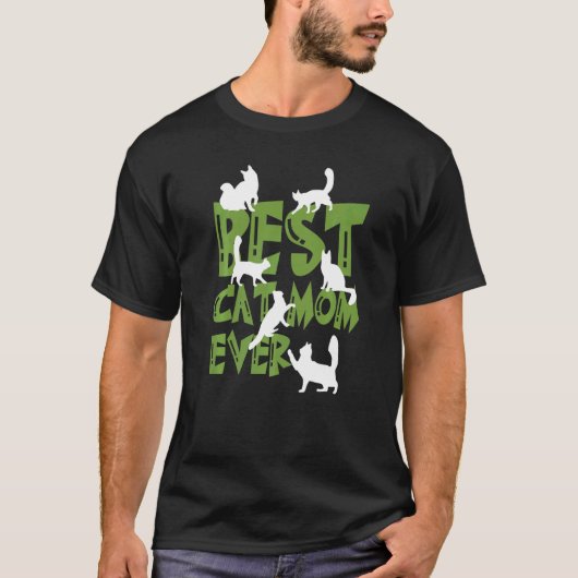 最高の猫のママ 動物のママたち 3 Tシャツ (正面)