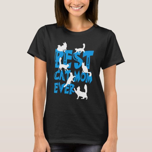 最高の猫のママ 猫ママ2 Tシャツ (正面)