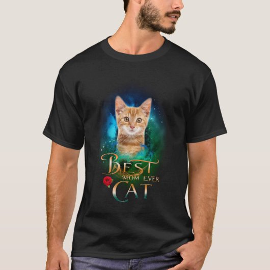 最高の猫のママ 猫好きさんに贈る面白い猫グッズ Tシャツ (正面)