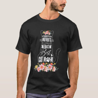 最高の猫のママ 猫愛好家へ楽しい母の日を L Tシャツ